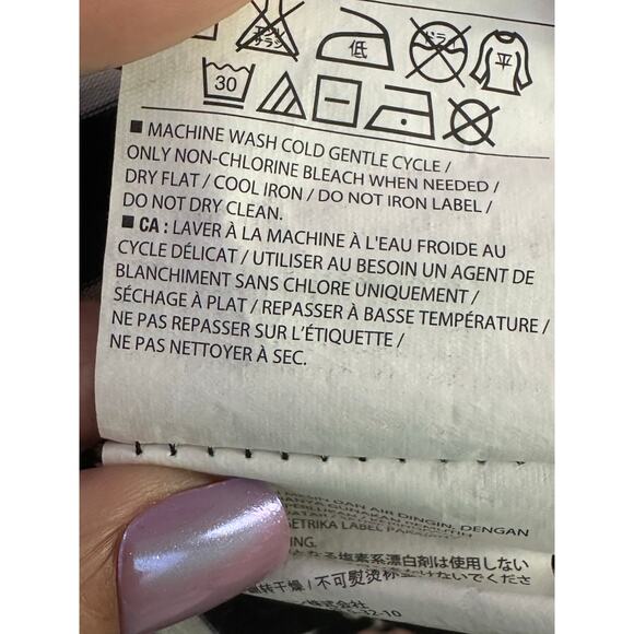 Old Navy black white stripe long sleeves turtle neck fitted T-shirt size XS - Picture 5 of 10